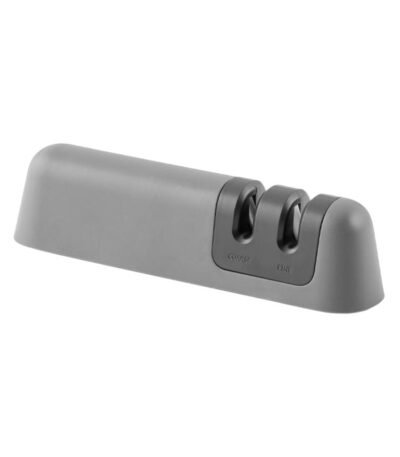Afilador de cuchillos con dos etapas gris